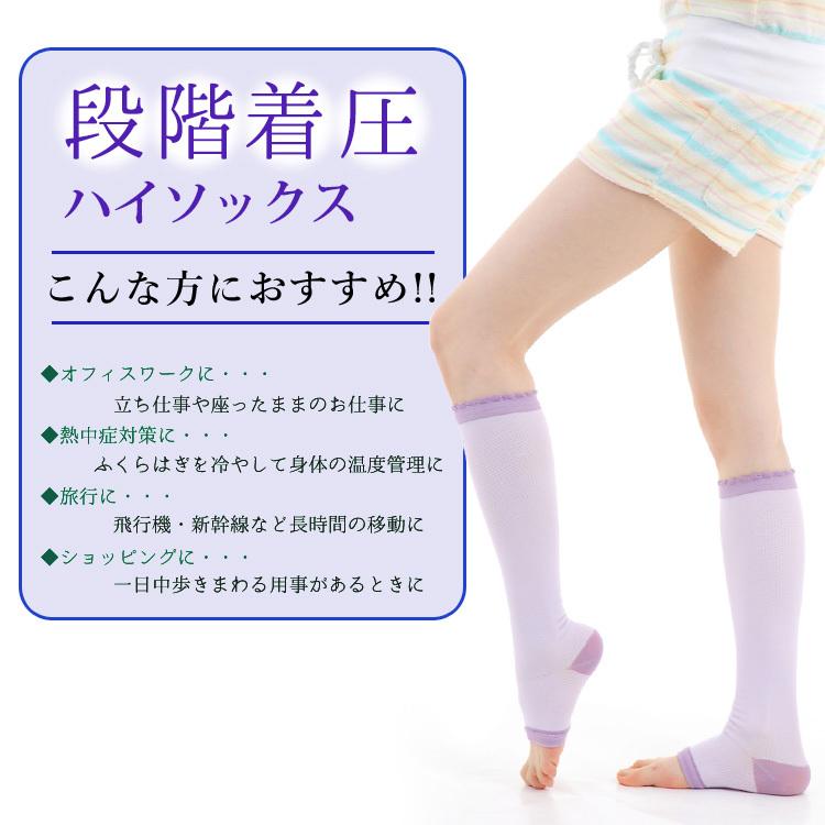 メール便送料無料 レディース 靴下 ソックス 着圧 冷感 ハイソックス おやすみ 加圧 ひんやり 接触冷感 段階着圧 3足セット 冷感おやすみ着圧ハイソックス 056 3p 美脚スタイル Bikyaku Style 通販 Yahoo ショッピング