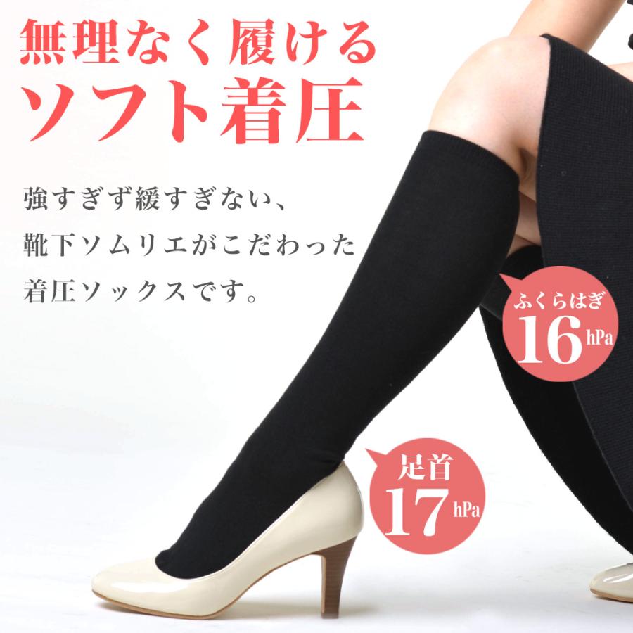 エムアンドエム 着圧ソックス 2足組 靴下 レディース ハイソックス