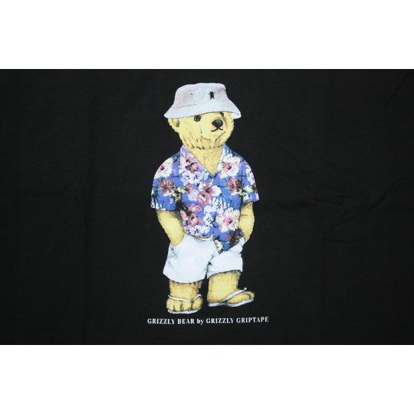 GRIZZLY Tシャツ Hamptons Bear SS TEE vigr22su53 グリズリー ブラック 黒  [メール便可]｜m-market-web｜02