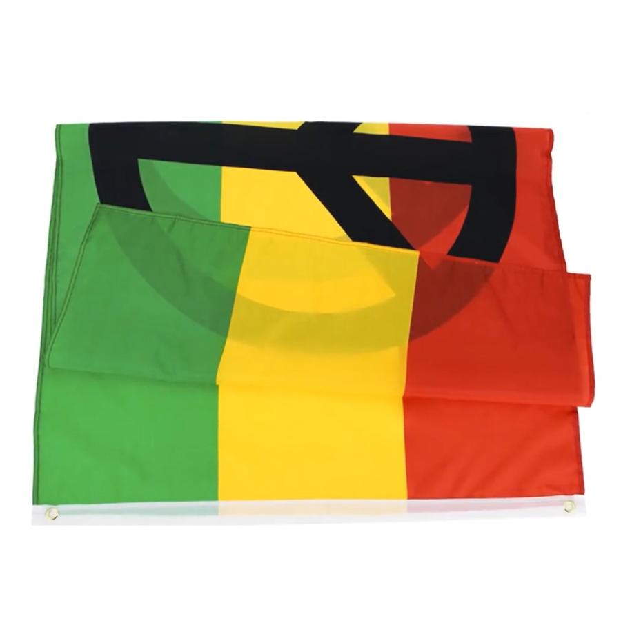 BIG フラッグ ラスタ×ピースマーク / RASTA 約150cm×約90cm レゲエ