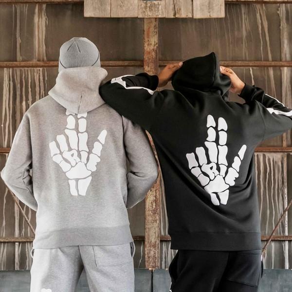 IRIE パーカー BONE HOODIE IRAW22037 アイリー レゲエ グレー