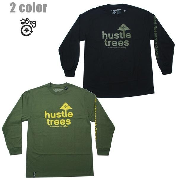 LRG 長袖Tシャツ HUSTLE TREES RESEARCH LS TEE L1CEMLCXX ブラック グリーン エルアールジー ロンT スケーター｜m-market-web