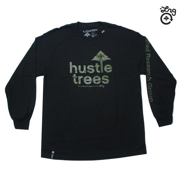 LRG 長袖Tシャツ HUSTLE TREES RESEARCH LS TEE L1CEMLCXX ブラック グリーン エルアールジー ロンT スケーター｜m-market-web｜02