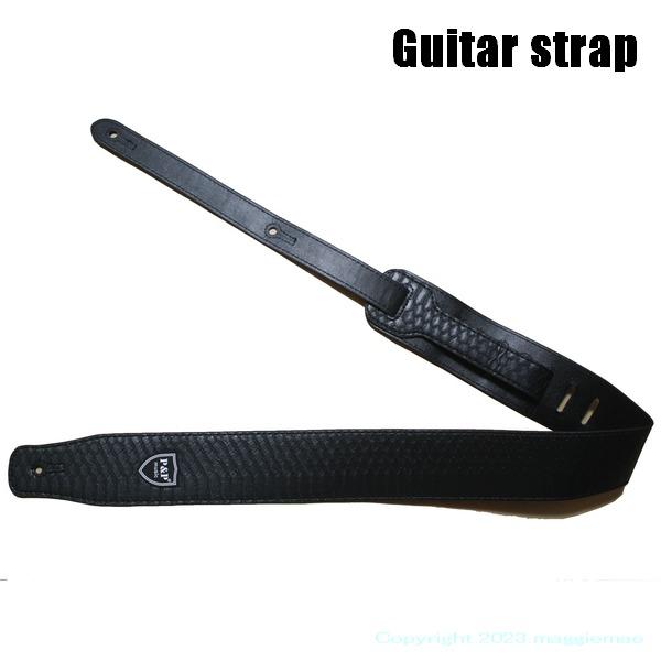 ギターストラップ ブラックスネーク C2 黒蛇柄 蛇皮柄 ロック ROCK