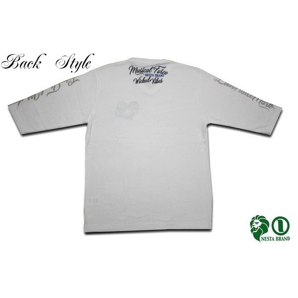 NESTA 七分袖Tシャツ WHT パッチワークJQ 193NB1102 ホワイト ネスタブランド｜m-market-web｜05