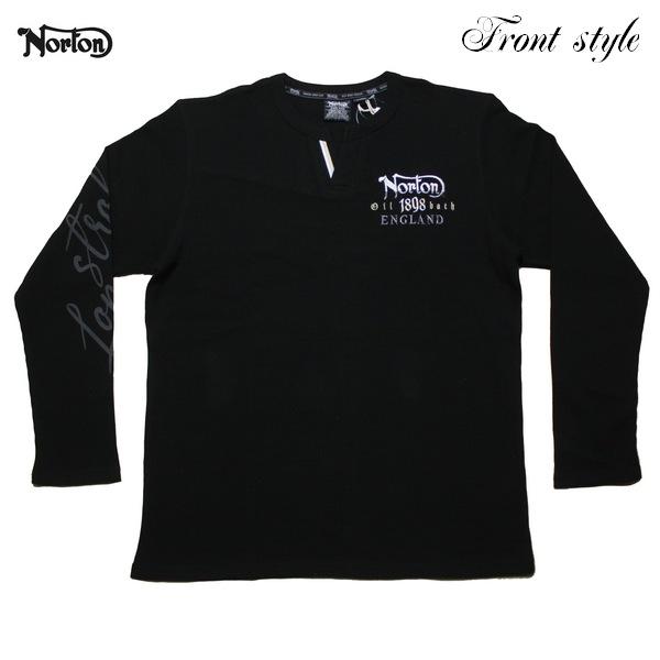 Norton サーマル長袖Tシャツ ベーシックサーマルロンT 231N1101 ノートン 黒 ブラック｜m-market-web｜02