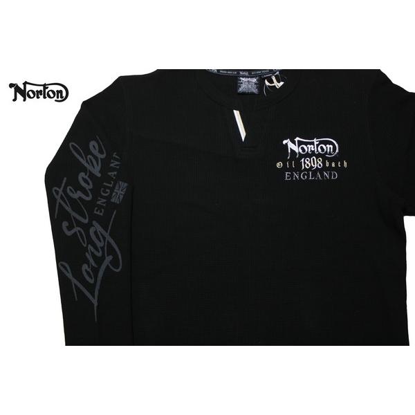 Norton サーマル長袖Tシャツ ベーシックサーマルロンT 231N1101 ノートン 黒 ブラック｜m-market-web｜03
