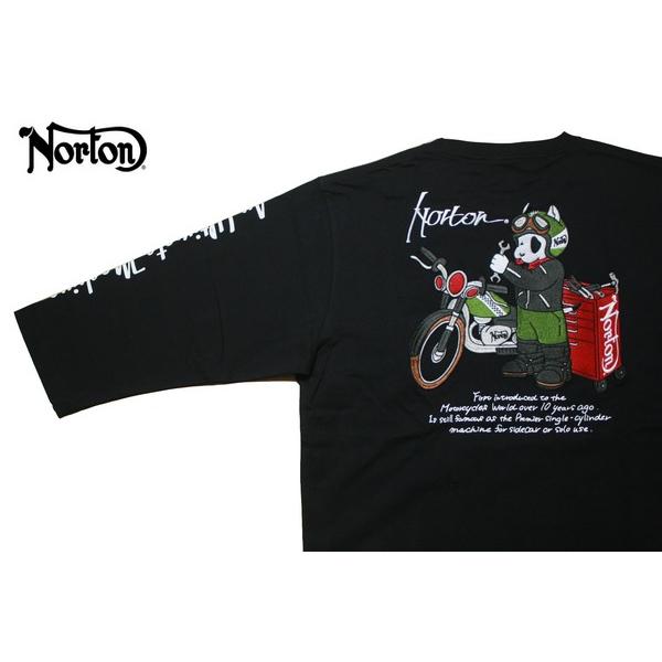 Norton 6分袖Tシャツ メンテナンスジェームス6分袖TEE 241N1110 ロンT 長袖 ノートン ブラック ホワイト メール便可｜m-market-web｜06