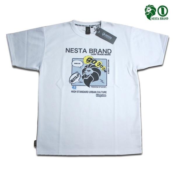NESTA Tシャツ DRY アメコミグラフィックTEE 212NB1019 ホワイト ブラック ネスタ [メール便可]｜m-market-web｜02