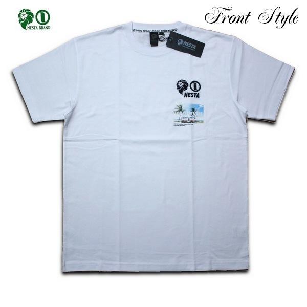 NESTA Tシャツ フォトコラージュTEE 222NB1003B ホワイト ブラック ネスタ [メール便可]｜m-market-web｜02