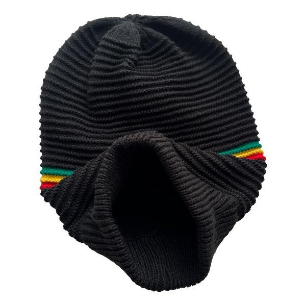 ラスタ ニットキャップ H ブラック 黒 レゲエ REGGAE ニット帽 ラスタ ニットキャップ H ブラック 黒 レゲエ REGGAE ニット帽