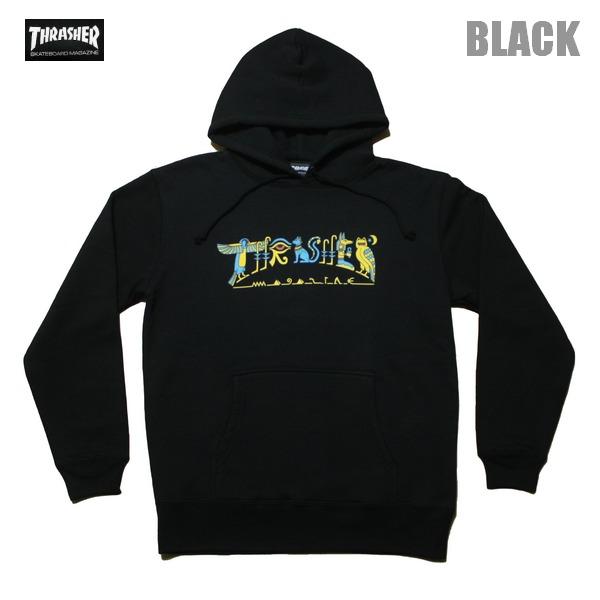 THRASHER（スラッシャー） パーカー GLYPHIC HOODIE TH95334 ブラック