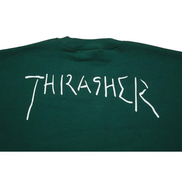 THRASHER（スラッシャー） トレーナー GONZ ART CREW TH8428 IVY GREEN 
