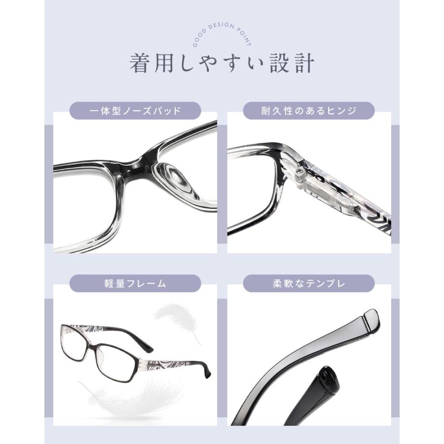 老眼鏡 おしゃれ ブルーライトカット レディース シニアグラス 女性