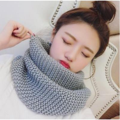 ニット スヌード 小顔 マフラー ふわふわ 可愛い リブ ネックウォーマー グレー Mkab100 M Molly 通販 Yahoo ショッピング