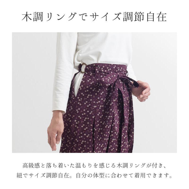 日本製 おしゃれもんぺ袴 花柄 レディース 女性用 袴式 春 夏 秋