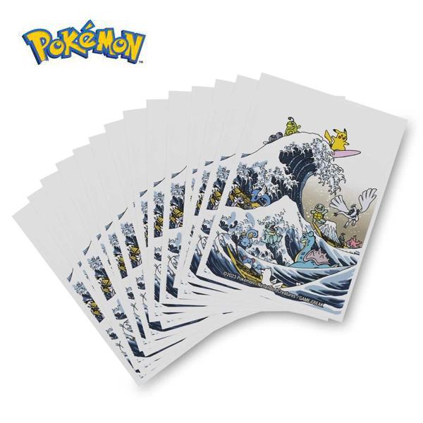 【4セット 新品未開封】ポケモンカード　カードスリーブ　葛飾北斎　デッキシールド ポケモンカードゲーム 海外ポケモンセンター限定 デッキシールド