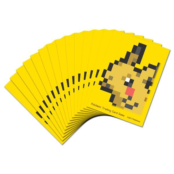 海外ポケモンセンター限定 ポケモンカードゲーム デッキシールド スリーブ ピカチュウ ドット Pikachu Pixel