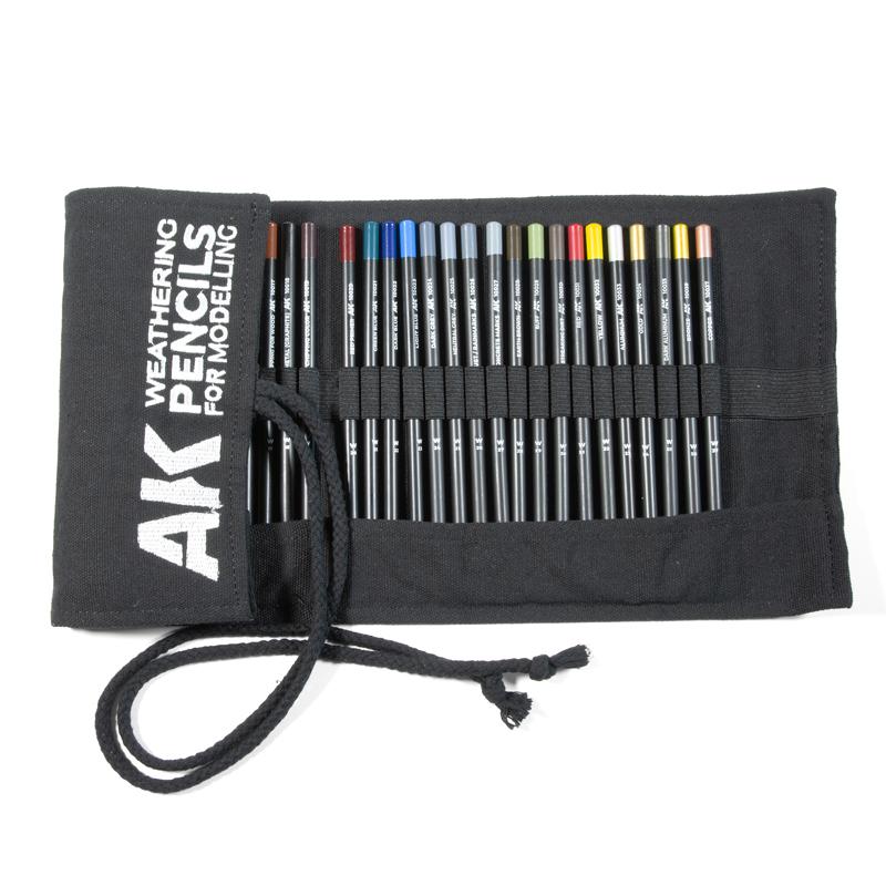 AKインタラクティブ ウェザリングペンシル全37色セット布ケース AKインタラクティブ ウェザリングペンシル全37色セット布ケース