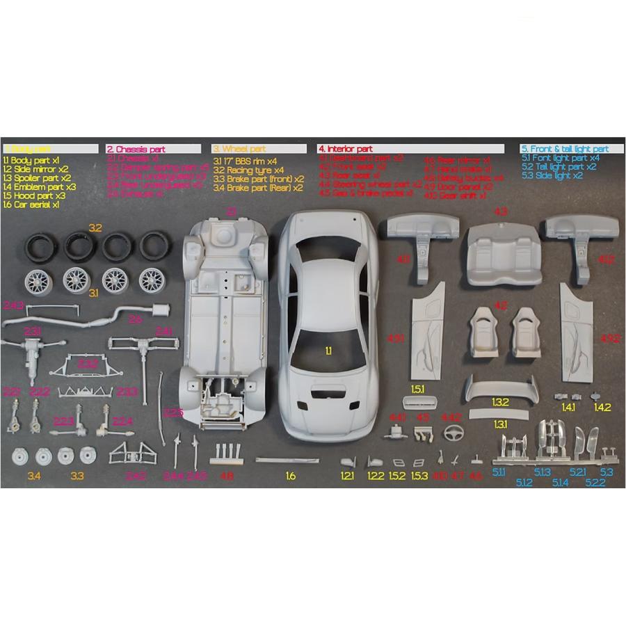 ZoomOn 1/24 Z097 スバル インプレッサ 22B STI レジンキット