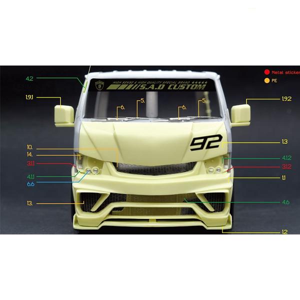 ZoomOn 1/24 Z136 ハイエース SAD カスタム スティンガーJ