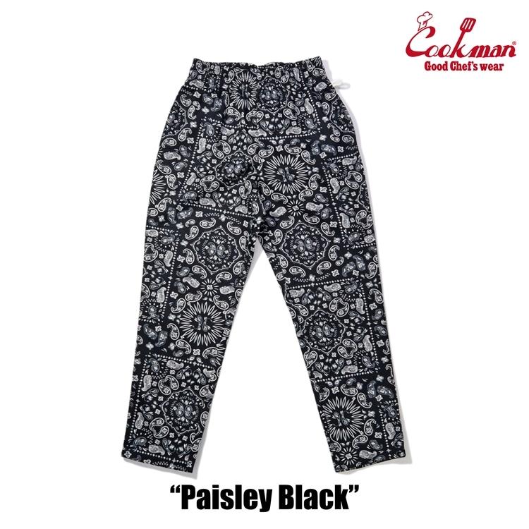 COOKMAN（クックマン） シェフパンツ メンズ Chef Pants Paisley Black