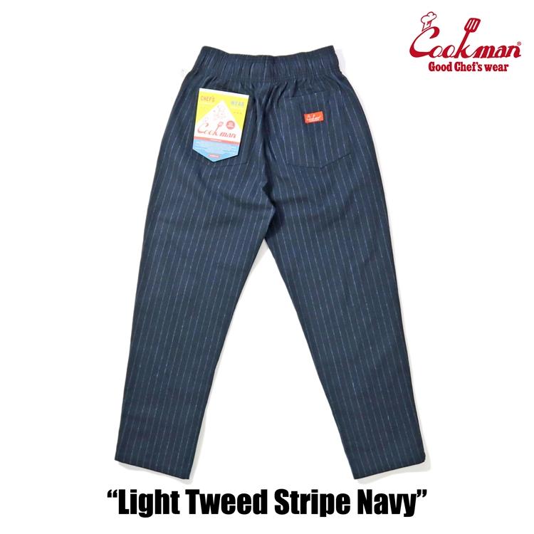 COOKMAN（クックマン） シェフパンツ メンズ Chef Pants Light Tweed Stripe Navy ストライプネイビー ...