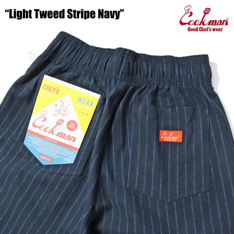 COOKMAN（クックマン） シェフパンツ メンズ Chef Pants Light Tweed Stripe Navy ストライプネイビー ...