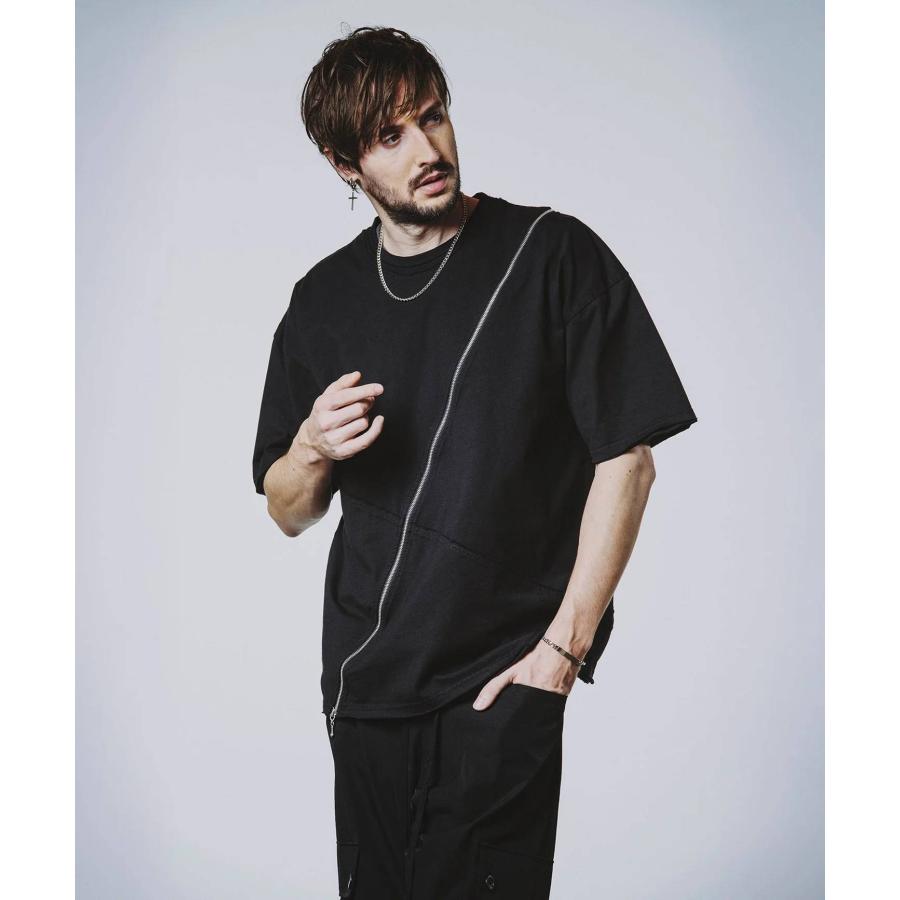 NO ID.（ノーアイディー） noid 半袖Tシャツ メンズ マルチシームZIP