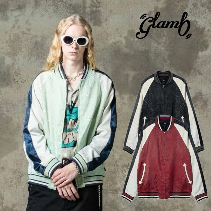 glamb お取り寄せ商品 グラム スカジャン メンズ Aging Paisley