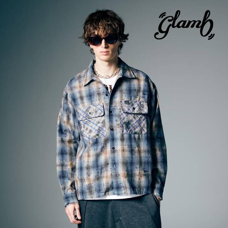 glamb（グラム） お取り寄せ商品 長袖シャツ メンズ Grunge Stain