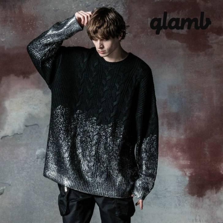 お取り寄せ商品 glamb グラム 長袖ニット メンズ Platinum Cable Knit 