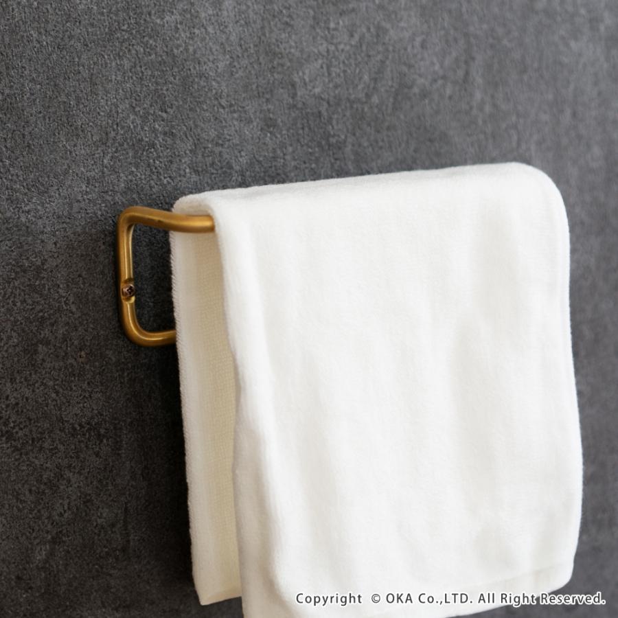 オカ タオルハンガー 真鍮 ゴールド タオルバー タオルハンガーS