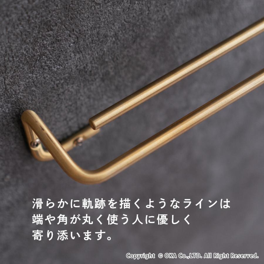オカ タオルハンガー 真鍮 ゴールド タオルバー タオルハンガーM