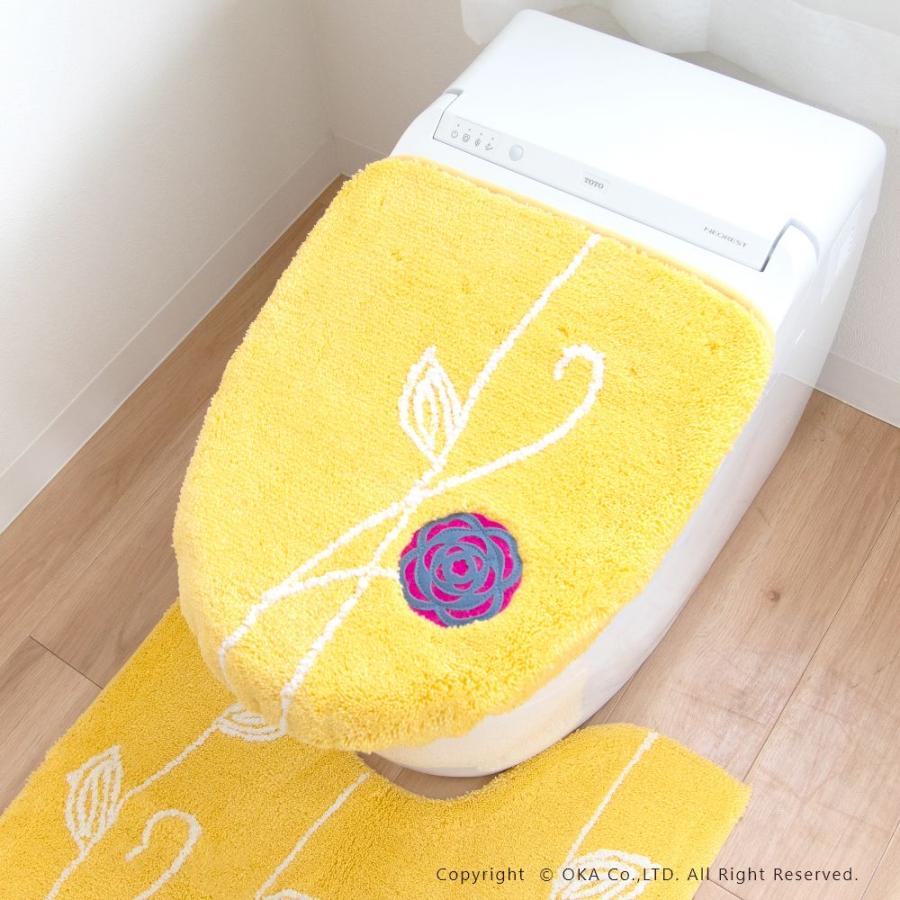 オカ フタカバー (吸着シート 洗浄暖房型専用 ロング) エトフ おしゃれ