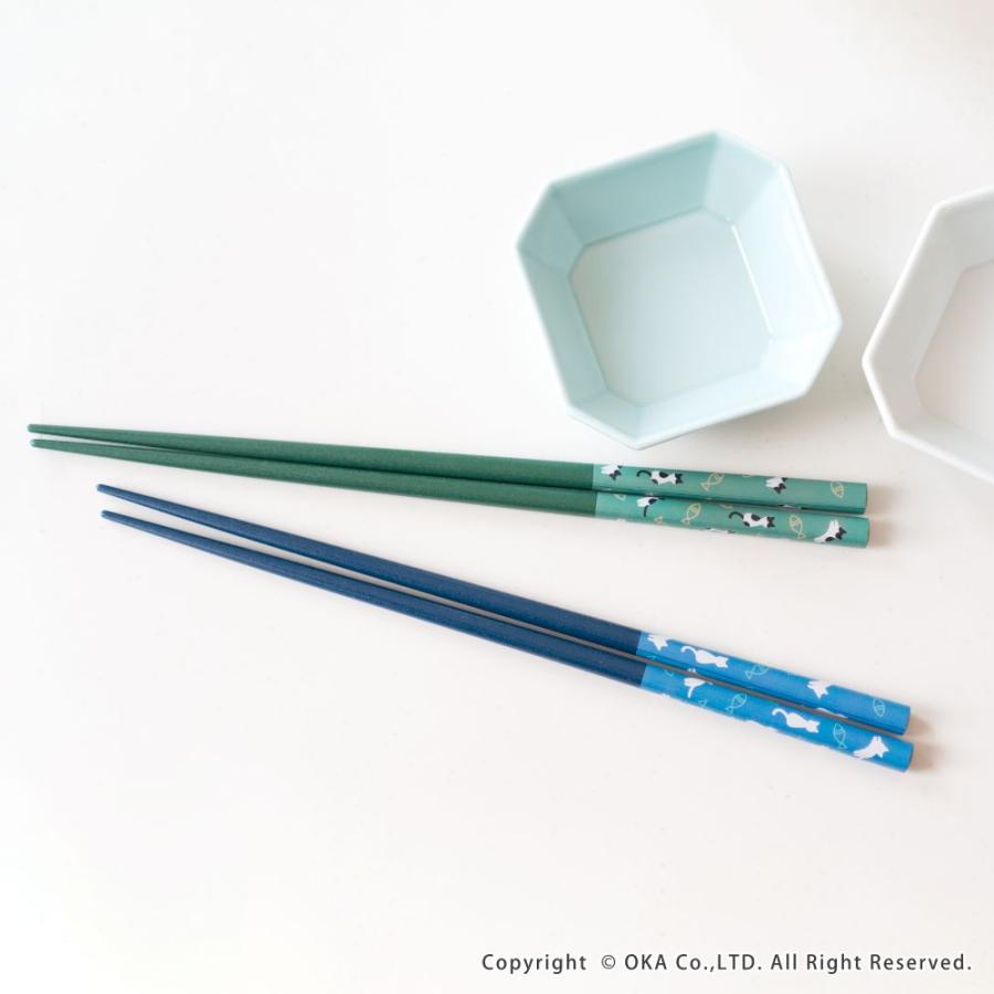 オカ お箸 5本セット ねこ日和 5膳組 日本製 おはし カトラリー 贈り物