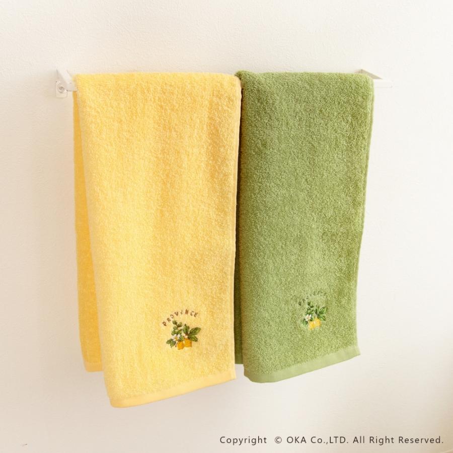 オカ タオル 約34×77cm プロヴァンス シエル フェイスタオル 洗える