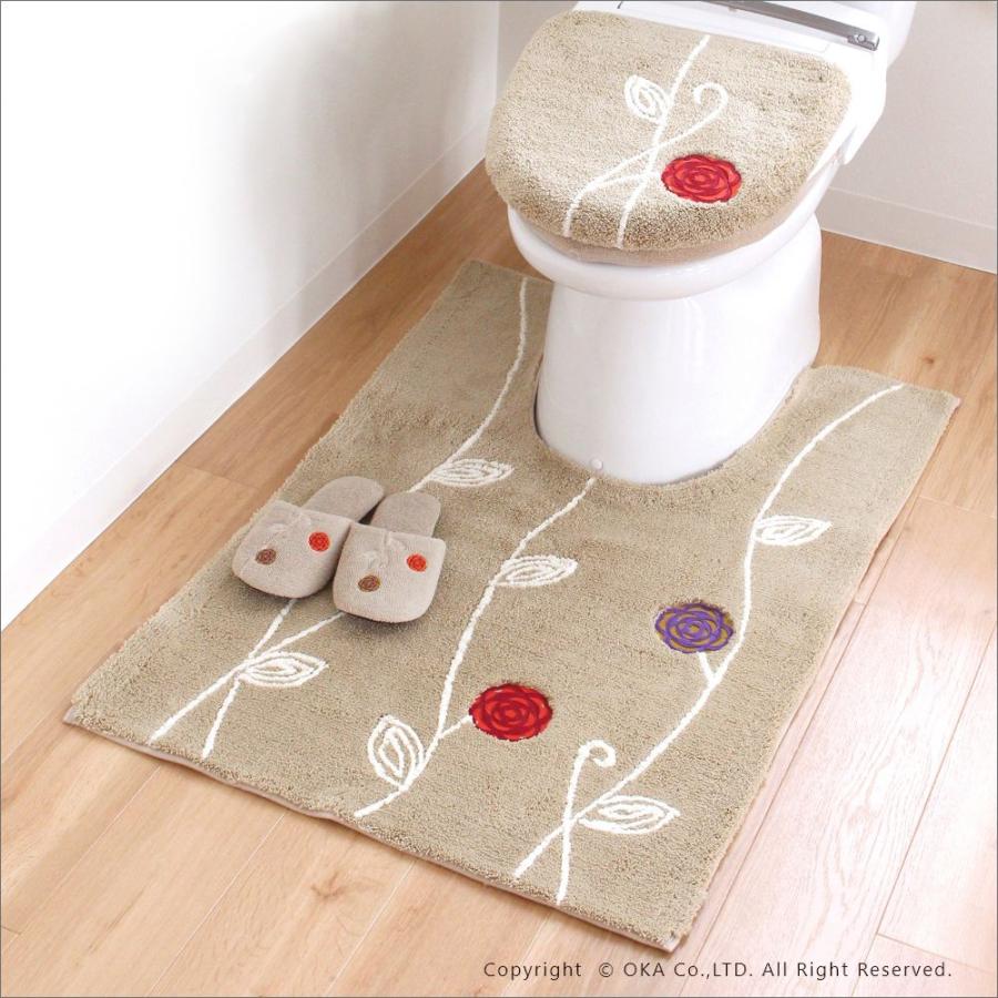 トイレマット 約105×70cm 北欧 耳長 ロング 大判 エトフ 洗える トイレ