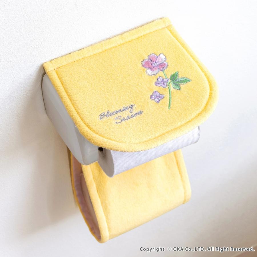 トイレットペーパーホルダーカバー ブルーミングシーズン トイレペーパーホルダー カバー ペーパーカバー トイレットペーパー 紙巻器カバー オカ | オカ | 13