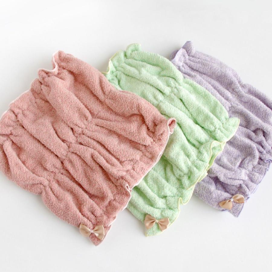 シェリールスフレ ヘアドライタオル 髪用 伸びる お風呂上がり 入浴後 もこもこ かわいい メランジェ リボン オカ |  | 04