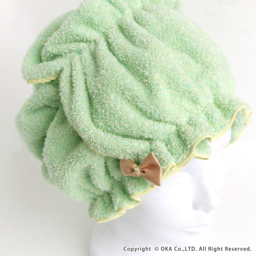 シェリールスフレ ヘアドライタオル 髪用 伸びる お風呂上がり 入浴後 もこもこ かわいい メランジェ リボン オカ |  | 11