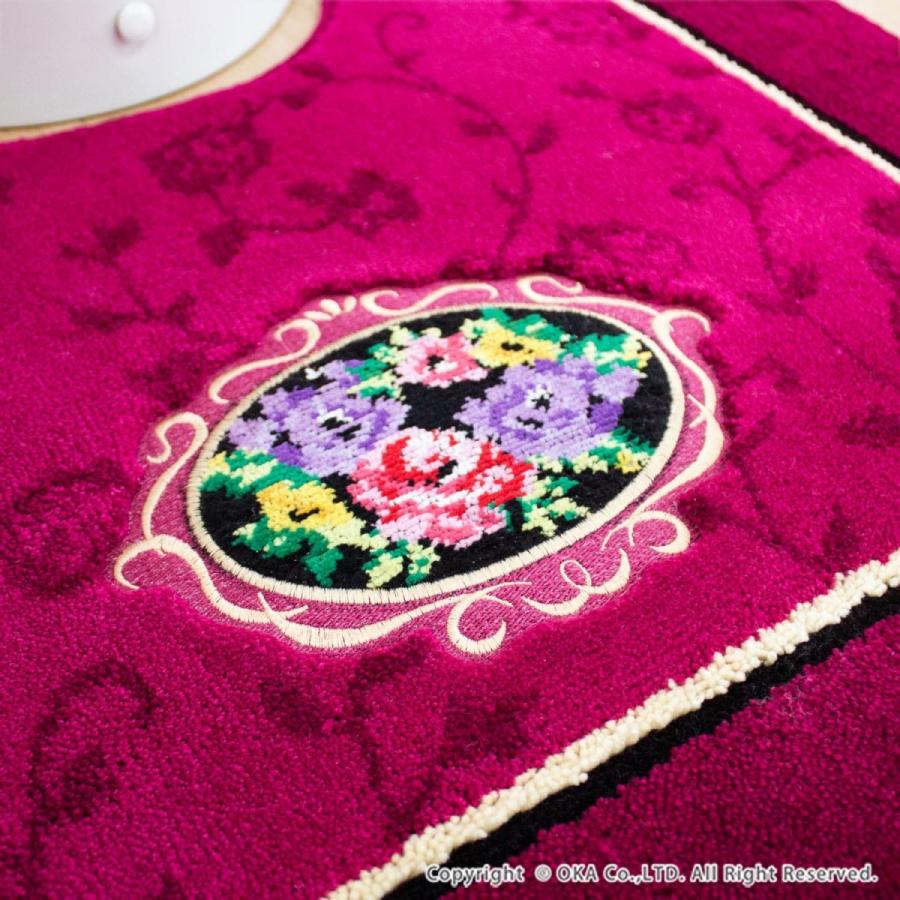 オカ トイレマット おしゃれ シェニールロゼ 約60×63cm レギュラー