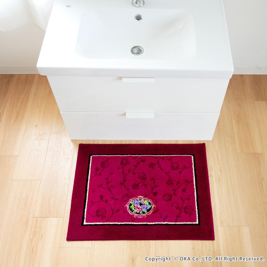 オカ 玄関マット 約50×70cm 洗える シェニールロゼ 洗面マット