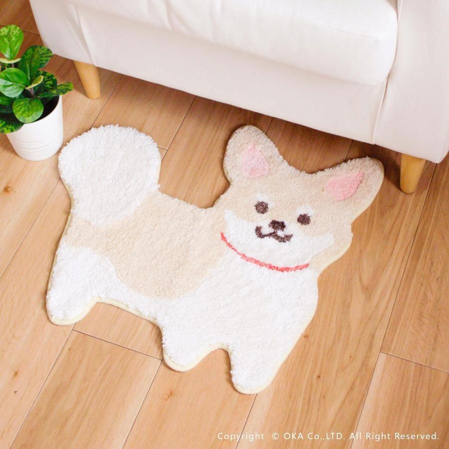 オカ 玄関マット 室内 屋内 ミニマット ラグ ファンディット アニマル
