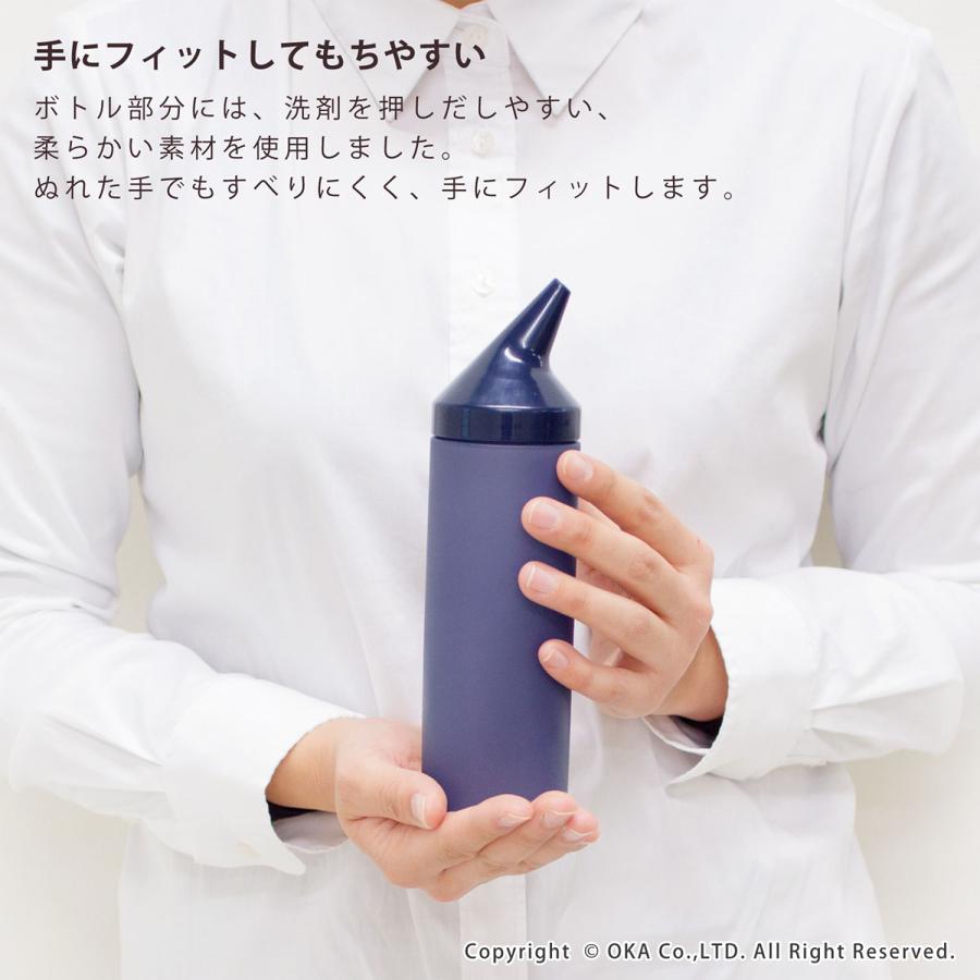 食器洗剤 詰め替えボトル 片手 PLYS base プリスベイス キッチンディスペンサー 洗剤 詰め替え ボトル 食器用洗剤 入れ替え おしゃれ 使いやすい | オカ | 07