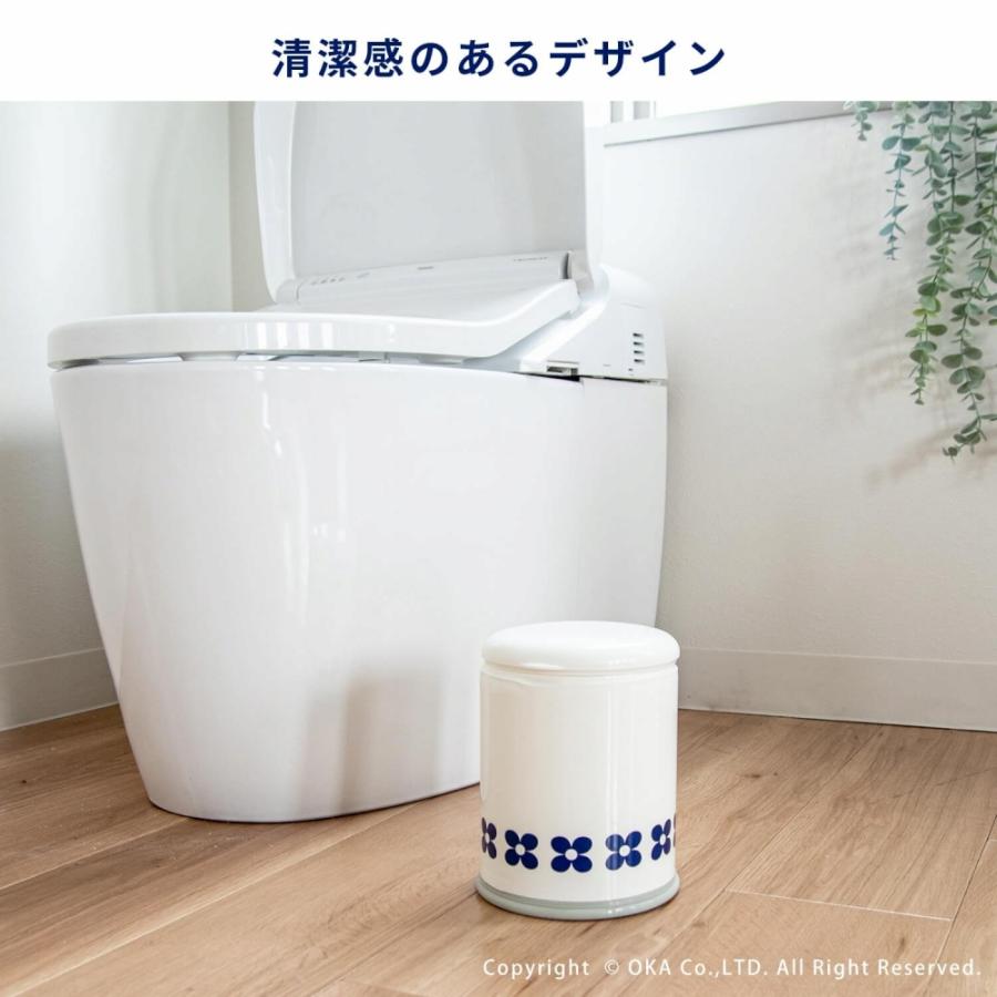 サニタリーボックス トイレポット フルール トイレ ゴミ箱 サニタリーボックス おしゃれ トイレポット 大容量 北欧 トイレコーナーポット オカ | オカ | 02