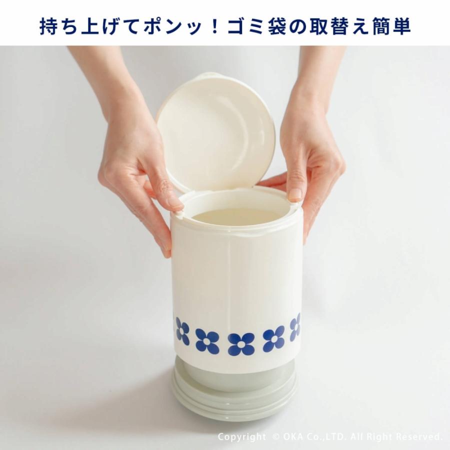 サニタリーボックス トイレポット フルール トイレ ゴミ箱 サニタリーボックス おしゃれ トイレポット 大容量 北欧 トイレコーナーポット オカ | オカ | 03