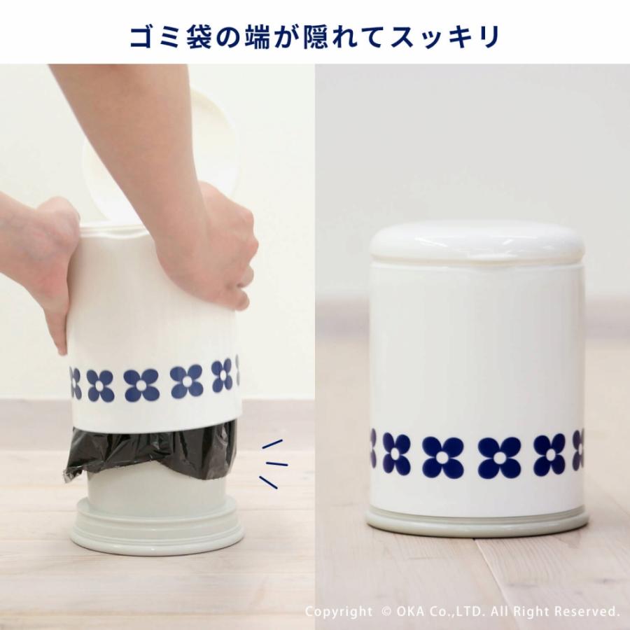 サニタリーボックス トイレポット フルール トイレ ゴミ箱 サニタリーボックス おしゃれ トイレポット 大容量 北欧 トイレコーナーポット オカ | オカ | 04