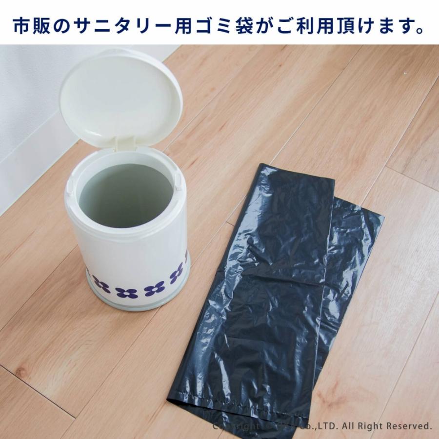 サニタリーボックス トイレポット フルール トイレ ゴミ箱 サニタリーボックス おしゃれ トイレポット 大容量 北欧 トイレコーナーポット オカ | オカ | 07