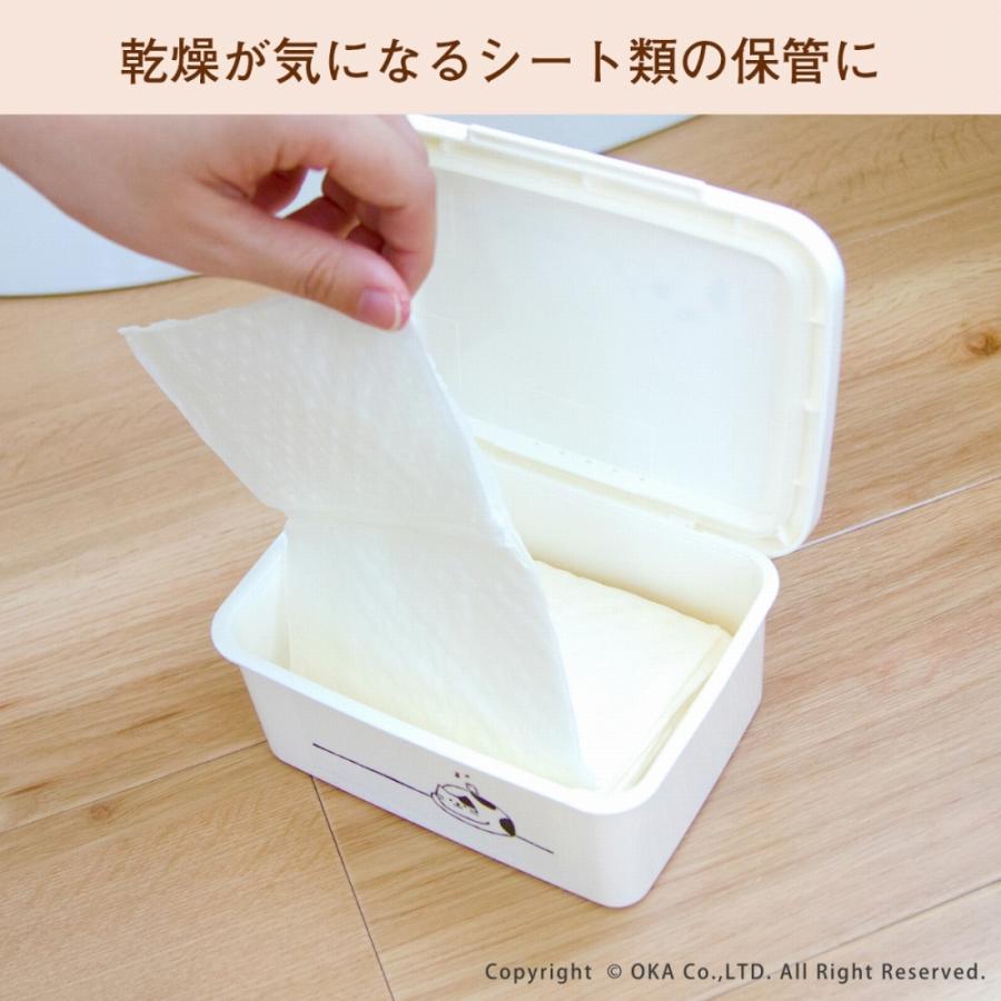 ウェットシートケース お掃除シートケース なごみねこ クロスケース おしりふき ウェットシート トイレシート つめかえ 割れにくい 掃除道具入れ  オカ |  | 03